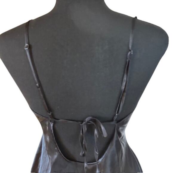 Y2K Victoria's Secret Black Satin Slip Dress w/ Cream Lace – Madison Beer Style - Picture 5 of 6